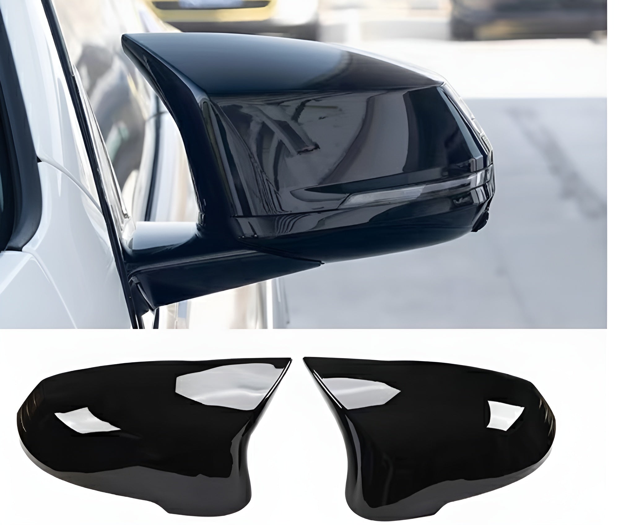 Gloss Black M-Style Mirror Covers for BMW X1/X2 (U11/U10)