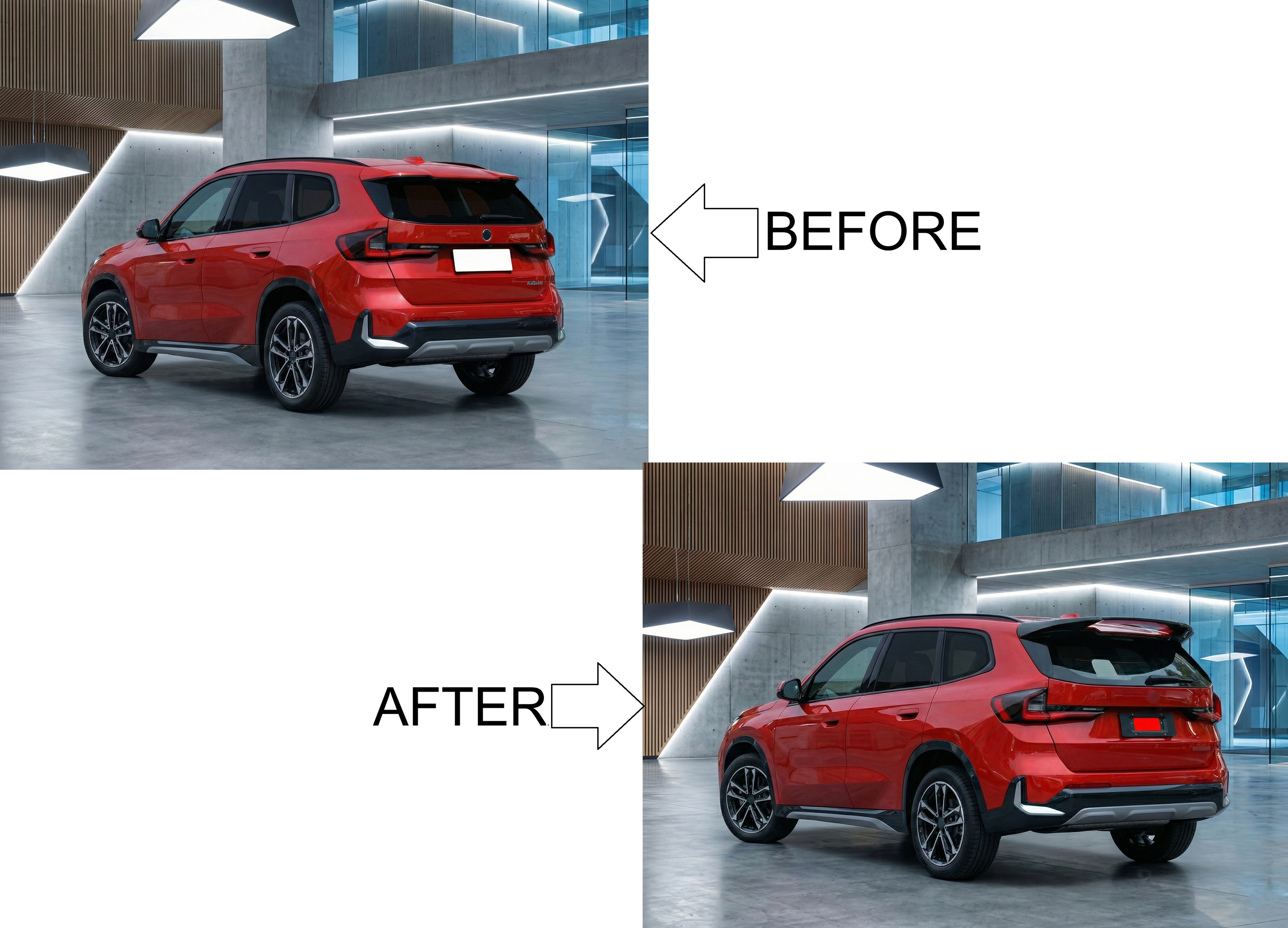 Gloss Black Rear Roof Blade (U11 only)