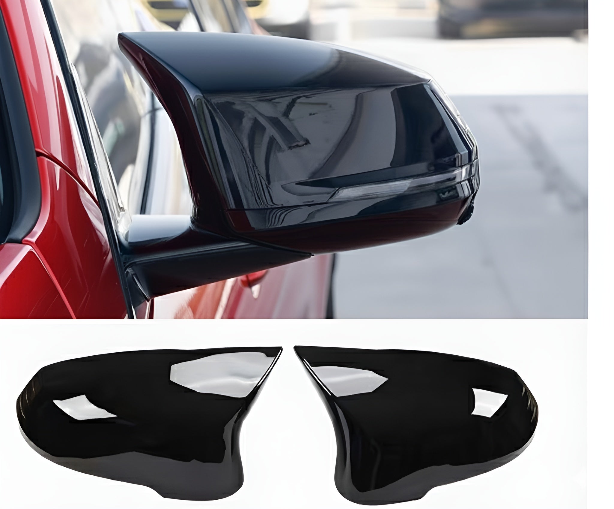 Gloss Black M-Style Mirror Covers for BMW X1/X2 (U11/U10)